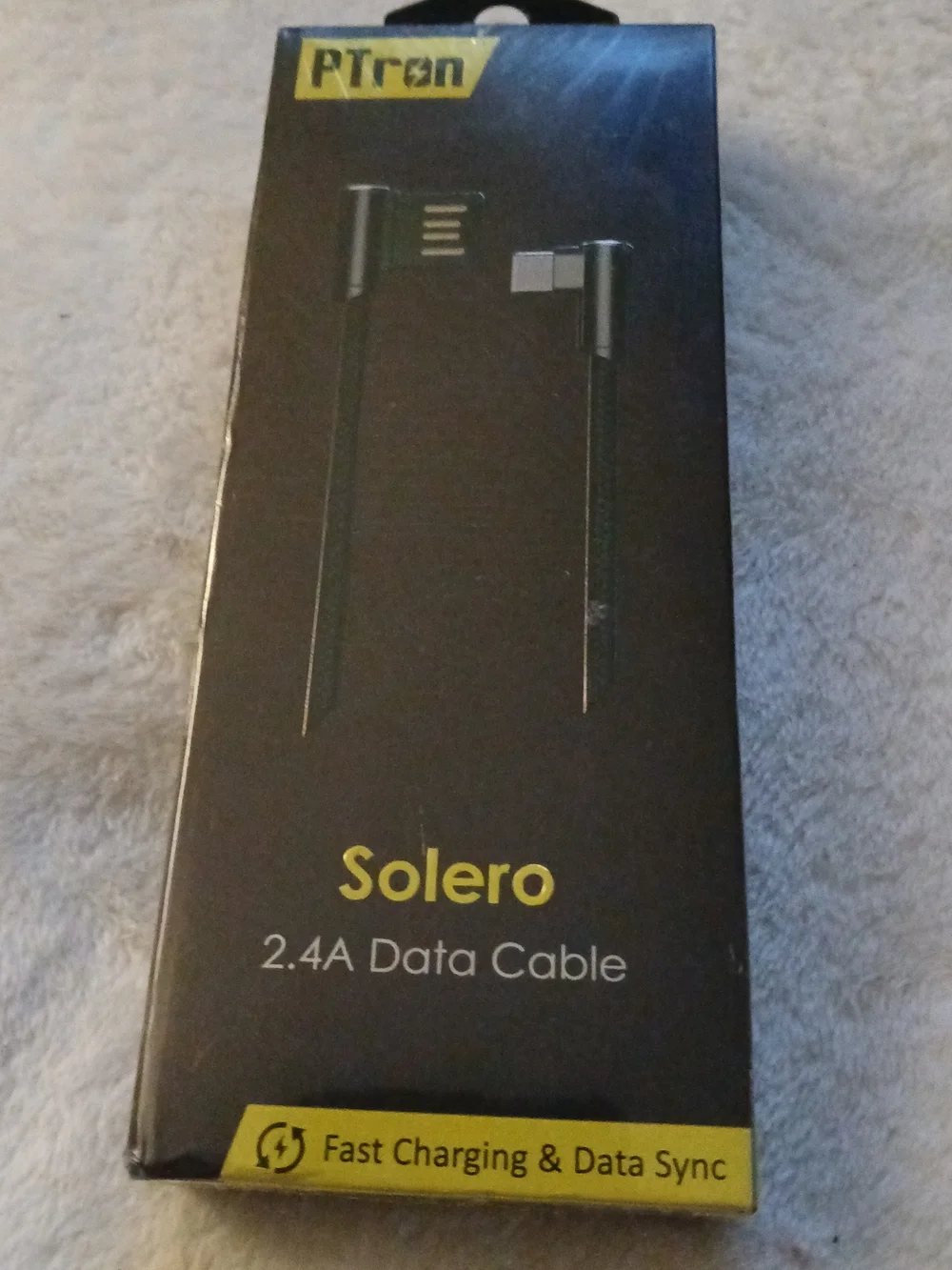 💥 Solero 2.4A Fast Charging Data Cable [Black] NEW IN PACKAGE!